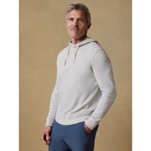 Faherty Sunwashed Organic Hoodie - Light Grey Heather